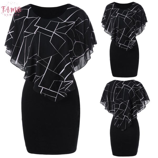elegant dress woman summer party dress fashion womens casual printed chiffon o neck robe ruffles mini tight plus size dress, Black;gray
elegant dress woman summer party dress fashion womens casual printed chiffon o neck robe ruffles mini tight plus size dress, Black;gray