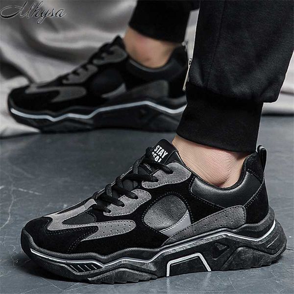 mhysa 2020 spring men's new sneakers fashion casual shoes leather small white shoes lace-up platform father y087, Black
mhysa 2020 spring men's new sneakers fashion casual shoes leather small white shoes lace-up platform father y087, Black