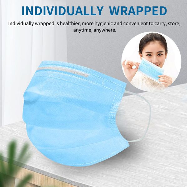 50 pcs 3 layer disposable masks flu protective face mouth masks anti ncov pm2.5 influenza bacterial facial dust-proof safety masks, White
50 pcs 3 layer disposable masks flu protective face mouth masks anti ncov pm2.5 influenza bacterial facial dust-proof safety masks, White