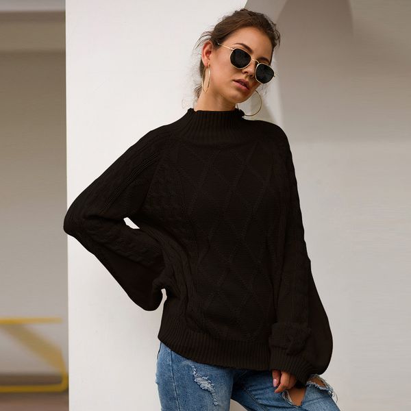 women fashion casual solid pullover long sleeve knitted sweater blouse autumn winter fashion pull femme a55, White;black
women fashion casual solid pullover long sleeve knitted sweater blouse autumn winter fashion pull femme a55, White;black