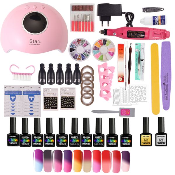 nail set uv led lamp dryer with choose 10 colors nail gel polish kit soak off manicure drill machine kit art tools
nail set uv led lamp dryer with choose 10 colors nail gel polish kit soak off manicure drill machine kit art tools