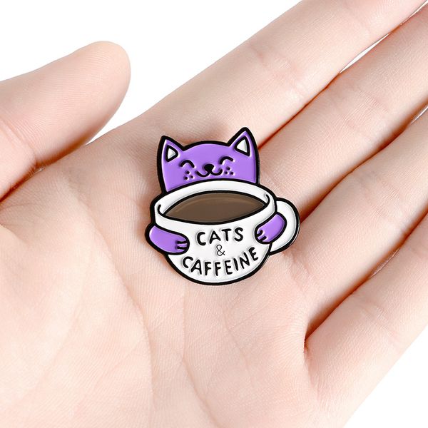 purple cat coffee cup brooch kitty pet kitten coffee pin animal lovers badge for women men funny clothes bag lapel pin jewelry gift, Gray
purple cat coffee cup brooch kitty pet kitten coffee pin animal lovers badge for women men funny clothes bag lapel pin jewelry gift, Gray