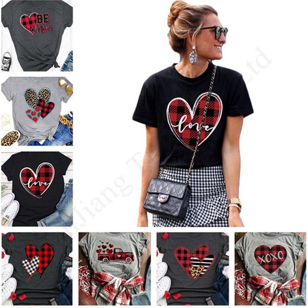 new valentine's day women t shirt love heart plaid blouse short sleeve o-neck pullover base tee panel raglan shirt sport causal e1904, White
new valentine's day women t shirt love heart plaid blouse short sleeve o-neck pullover base tee panel raglan shirt sport causal e1904, White