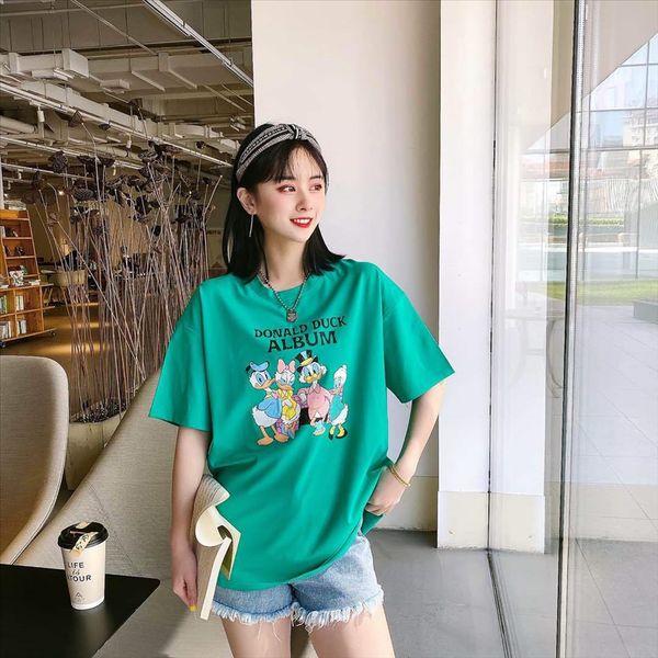 2020 season cartoon t-shirt pullover printed loose t-shirt female pullover casual student slim female z1333, White
2020 season cartoon t-shirt pullover printed loose t-shirt female pullover casual student slim female z1333, White