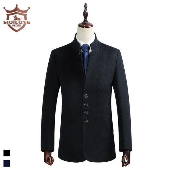 siqilong s-4xl thicken men brand woolen coat autumn winter jacket long fashion male coat stand collar winter jackets for men, Black
siqilong s-4xl thicken men brand woolen coat autumn winter jacket long fashion male coat stand collar winter jackets for men, Black