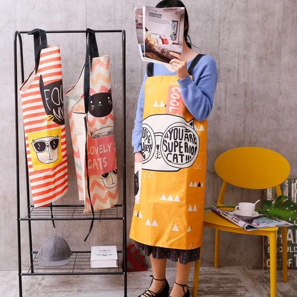 cotton linen cute cartoon cat sleeveless apron body men and women kitchen baking restaurant work anti-oil smock
cotton linen cute cartoon cat sleeveless apron body men and women kitchen baking restaurant work anti-oil smock