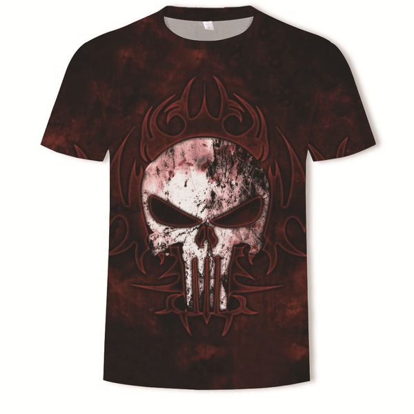 mens designer skull 3d printed short-sleeved t-shirt, White;black 
mens designer skull 3d printed short-sleeved t-shirt, White;black