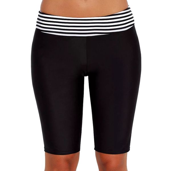 bikinis 2019 mujer women sport sunscreen high waist striped bottom beach capris swim shorts trunks cover-ups dropping biquini
bikinis 2019 mujer women sport sunscreen high waist striped bottom beach capris swim shorts trunks cover-ups dropping biquini
