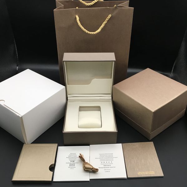 Square Paper Watch Box Booklets Papers Silk Ribbon Gift Bag Champagne Watch Boxes Case