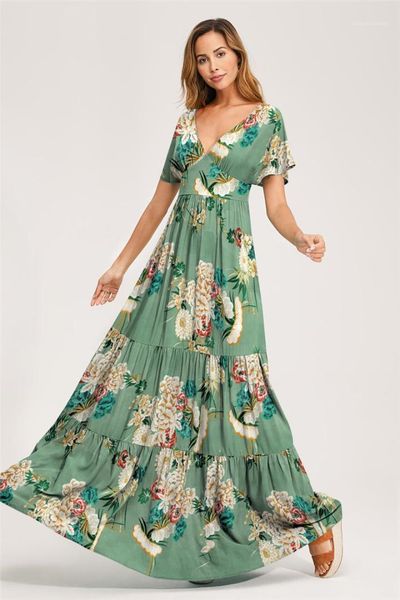 length females dresses v neck ladies dresses designer floral print dresses fashion womens long dress summer casual floor, Black;gray
length females dresses v neck ladies dresses designer floral print dresses fashion womens long dress summer casual floor, Black;gray
