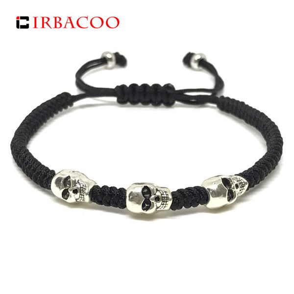 irbacoo 2020 men bracelet skull braided with nylon cord macrame bracelet for men jewelry gift, Golden;silver
irbacoo 2020 men bracelet skull braided with nylon cord macrame bracelet for men jewelry gift, Golden;silver