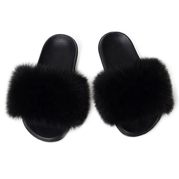 parent-child fur slippers fur slides children furry slippers women fluffy house shoes flip flops real, Black
parent-child fur slippers fur slides children furry slippers women fluffy house shoes flip flops real, Black