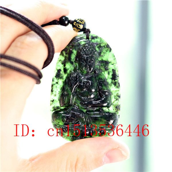 carved buddha jade pendant natural chinese black green necklace charm jewellery fashion lucky amulet gifts for women man, Silver
carved buddha jade pendant natural chinese black green necklace charm jewellery fashion lucky amulet gifts for women man, Silver