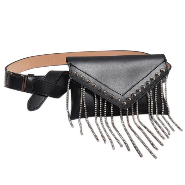 tassel diamonds women fanny pack fashion rivet streetwear bag glitter purse pu leather belt waist bag mobile black
tassel diamonds women fanny pack fashion rivet streetwear bag glitter purse pu leather belt waist bag mobile black