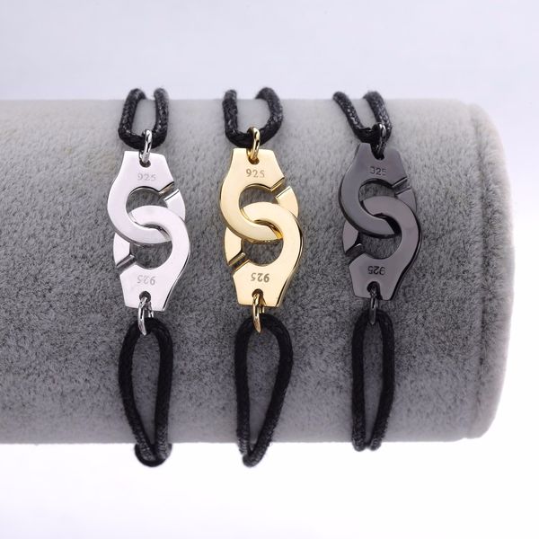 moonmory silver handcuff bracelet 925 sterling silver wedding bracelets for women for men menottes adjust france style jewelry, Black
moonmory silver handcuff bracelet 925 sterling silver wedding bracelets for women for men menottes adjust france style jewelry, Black