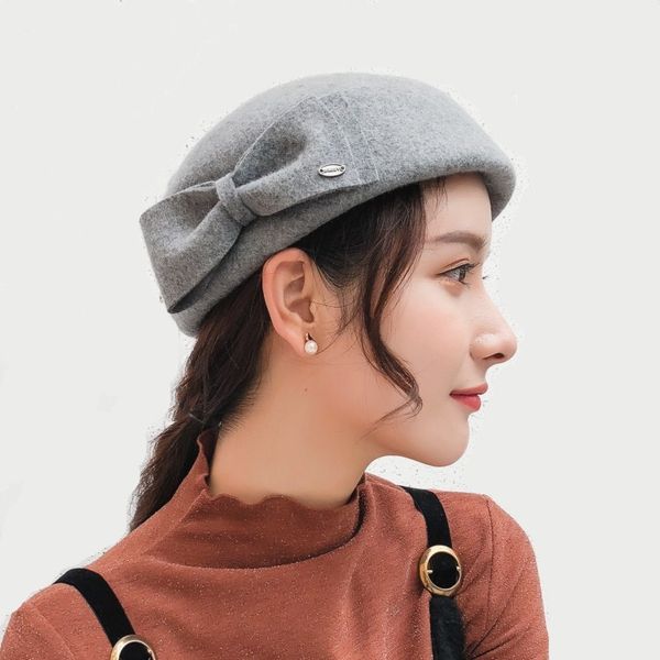 sell 2019 fashion new women wool fedoras solid color england female butterfly berets autumn winter 100%wool hat, Blue;gray
sell 2019 fashion new women wool fedoras solid color england female butterfly berets autumn winter 100%wool hat, Blue;gray