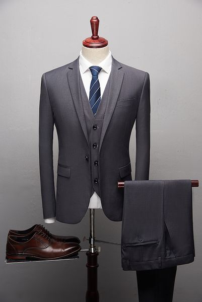 2019 new dark grey fashion suits men's solid suits formal 3 pieces wedding groom tuxedos prom slim fit, White;black
2019 new dark grey fashion suits men's solid suits formal 3 pieces wedding groom tuxedos prom slim fit, White;black