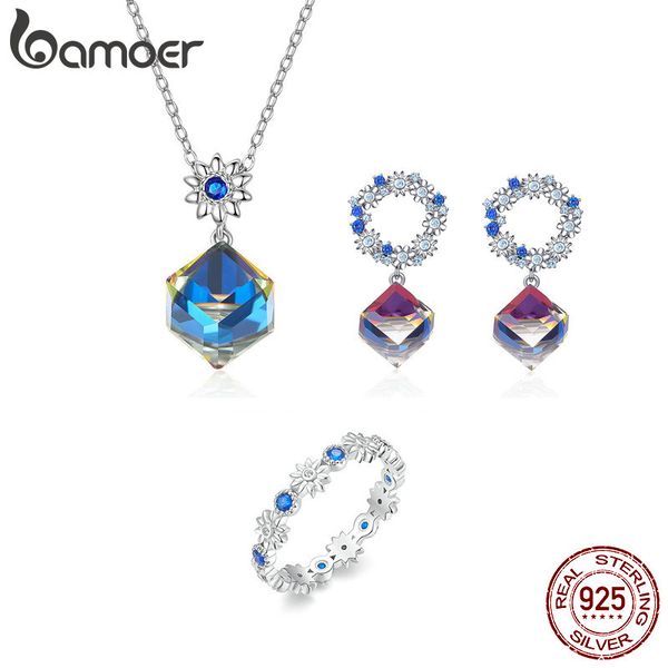 bamoer austria crystal sugar cube jewelry sets for women wedding daisy flower earrings and necklace ring fine jewelry gus143, Black
bamoer austria crystal sugar cube jewelry sets for women wedding daisy flower earrings and necklace ring fine jewelry gus143, Black