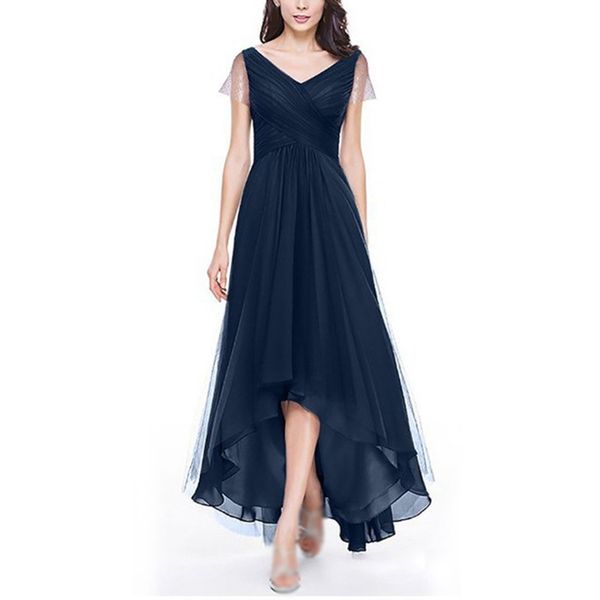 womens dress ladies bridesmaid short sleeve asymmetrical fashion ball casual party elegant, Black;gray
womens dress ladies bridesmaid short sleeve asymmetrical fashion ball casual party elegant, Black;gray