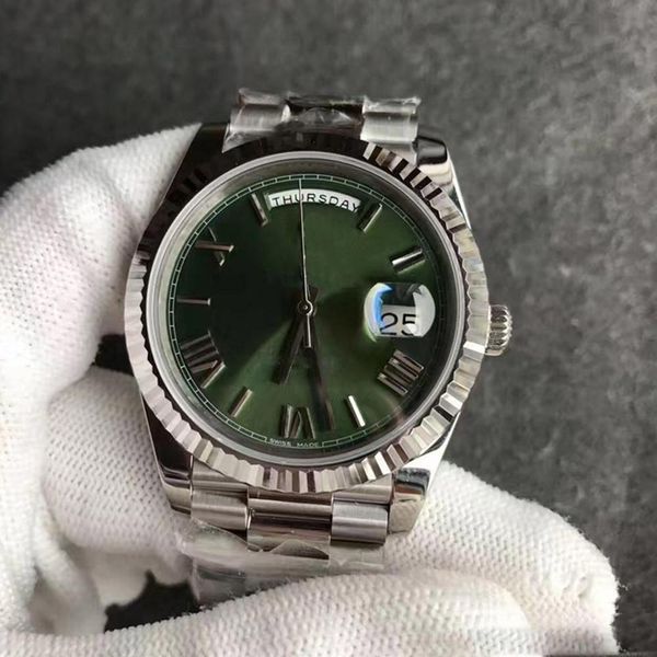 Hot sale Rome mens watch daydate automatic movement sapphire glass green face Stainess original strap Sweep Mechanics watch mens wristwatch
Hot sale Rome mens watch daydate automatic movement sapphire glass green face Stainess original strap Sweep Mechanics watch mens wristwatch
