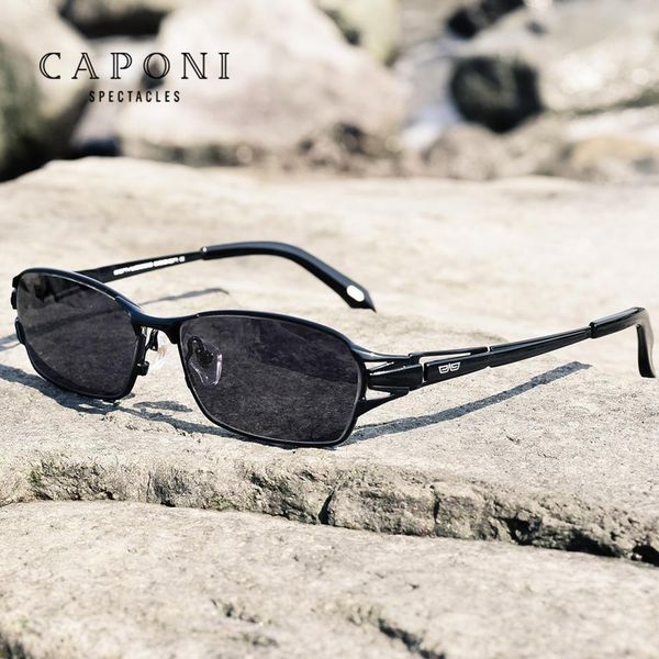 square sunglasses men polarized caponi pure titanium frame pchromic eyewear vintage driving clear sun glasses uv400 bs1190 ch01, Blue
square sunglasses men polarized caponi pure titanium frame pchromic eyewear vintage driving clear sun glasses uv400 bs1190 ch01, Blue
