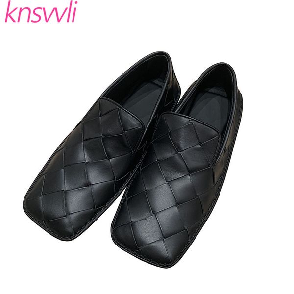 leather braided flat heels shoes woman square toe loafers comfort mules shoes black weave leisure women zapatos de mujer
leather braided flat heels shoes woman square toe loafers comfort mules shoes black weave leisure women zapatos de mujer