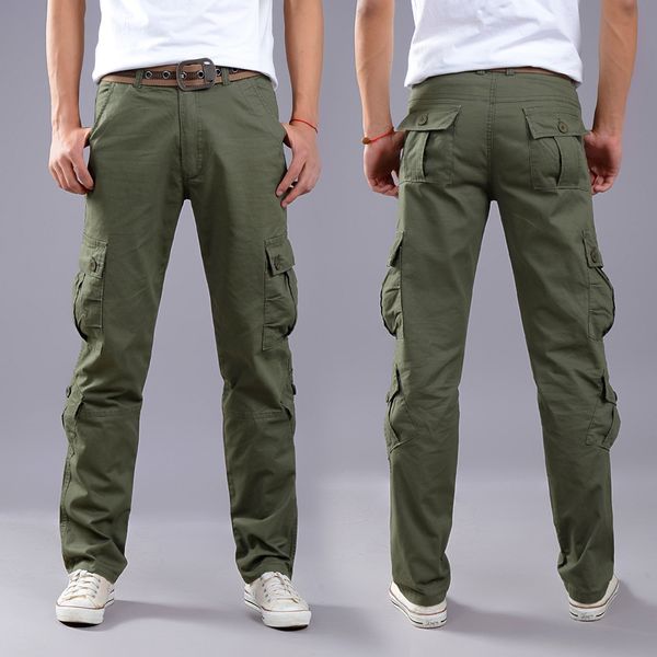 2020 spring autumn men's cargo pants men casual loose straight cotton trousers fashion plus size solid multi-pocket overalls, Black
2020 spring autumn men's cargo pants men casual loose straight cotton trousers fashion plus size solid multi-pocket overalls, Black