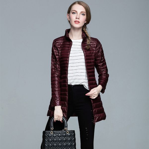 new winter jacket parka white duck down ultra light thin jackets for women slim stand collar plus szie lx435, Black
new winter jacket parka white duck down ultra light thin jackets for women slim stand collar plus szie lx435, Black