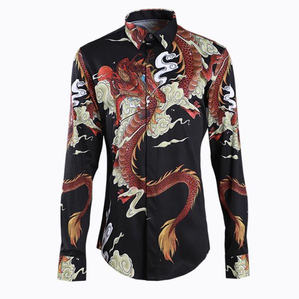 china red dragon men's wear brand shirt male long sleeve men shirt printing male, White;black
china red dragon men's wear brand shirt male long sleeve men shirt printing male, White;black
