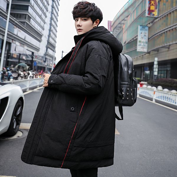 down jacket men's 2018 new style white duck down men's korean-style hooded thick warm mid-length fashion coat wear, Black
down jacket men's 2018 new style white duck down men's korean-style hooded thick warm mid-length fashion coat wear, Black