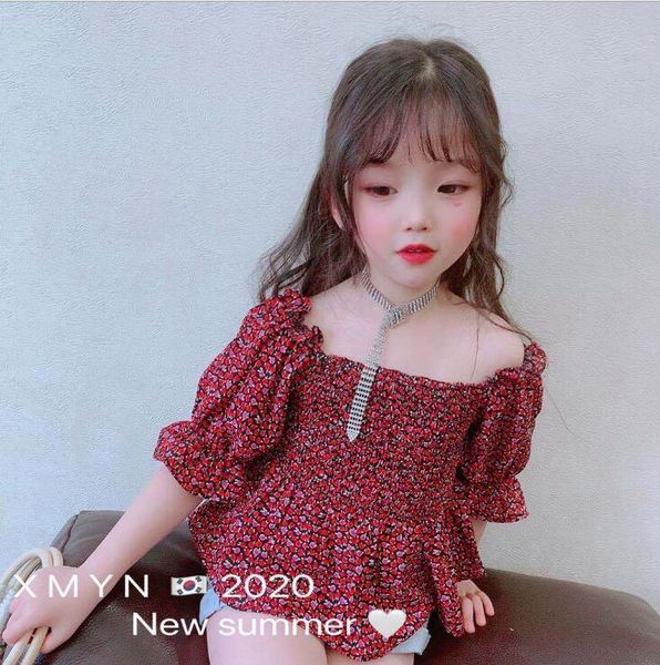 2020 korean style girls printed shirt fashion summer cotton girls blouse 2-7t f97, White;black 
2020 korean style girls printed shirt fashion summer cotton girls blouse 2-7t f97, White;black