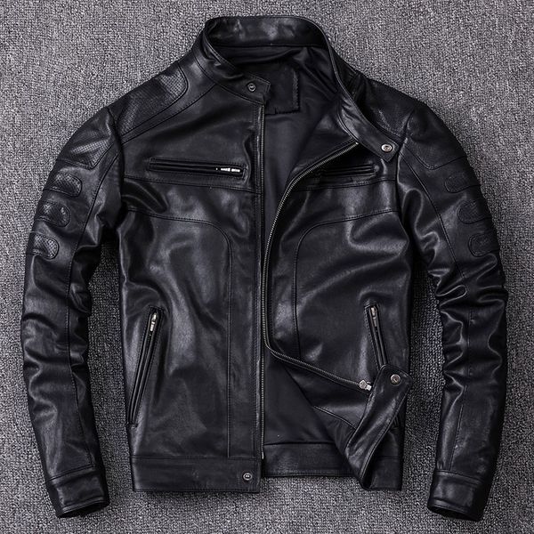 2020 new winter mens jacket fashion solid genuine leather biker jacket casual long sleeve pocket zipper male outerwear plus size, Black
2020 new winter mens jacket fashion solid genuine leather biker jacket casual long sleeve pocket zipper male outerwear plus size, Black