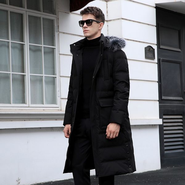 brand winter down jacket long coat hat fur france white duck casual white duck down thermal fur collar duvet jacket clothes male, Black
brand winter down jacket long coat hat fur france white duck casual white duck down thermal fur collar duvet jacket clothes male, Black