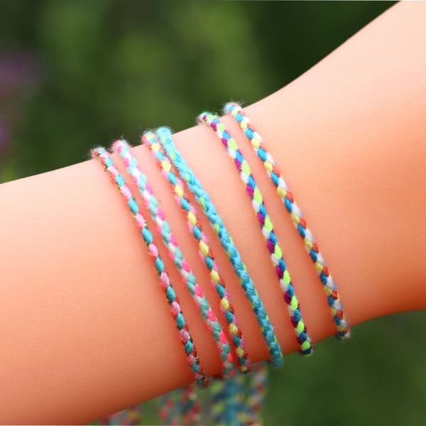 new fashion handmade multicolor cotton rope woven vsco gril lucky friendship bracelet rainbow bohemian braided anklet for women and girls, Black
new fashion handmade multicolor cotton rope woven vsco gril lucky friendship bracelet rainbow bohemian braided anklet for women and girls, Black