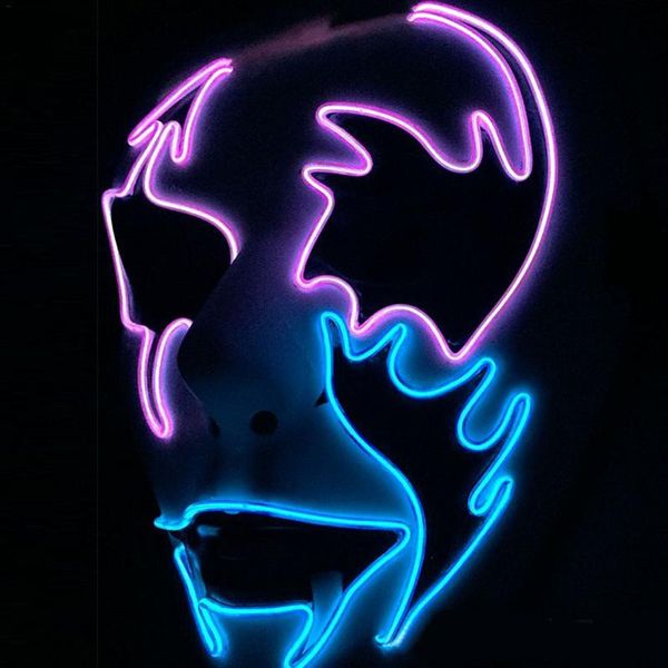 el led glowing halloween face mask street dance hand -painted pvc glue forehead cold light mask
el led glowing halloween face mask street dance hand -painted pvc glue forehead cold light mask