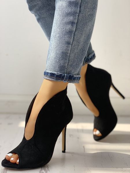 lapolaka 2019 peep toe v-shape cut out ankle boots woman 11 cm high heels party women's shoes woman summer boots, Black
lapolaka 2019 peep toe v-shape cut out ankle boots woman 11 cm high heels party women's shoes woman summer boots, Black