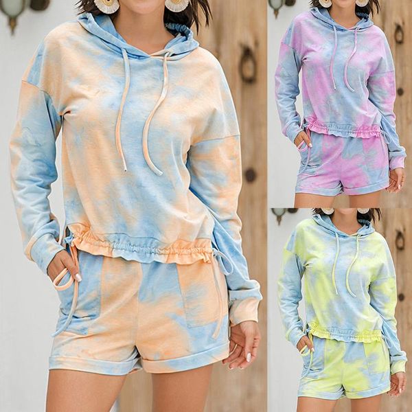 спортивные костюмы для женщин summer tie dye сыпучего hoodied фуфайки и карманных шорты повседневных двухкусочного спорта set streetwear кос, Black;blue
спортивные костюмы для женщин summer tie dye сыпучего hoodied фуфайки и карманных шорты повседневных двухкусочного спорта set streetwear кос, Black;blue