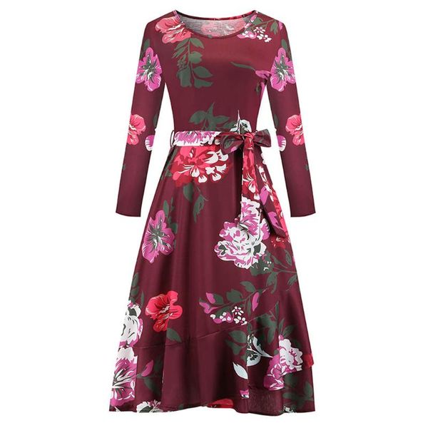 fashion new 2020 ladies round neck print long sleeve belt irregular dress women's plain long sleeve flowy modest midi work, Black;gray
fashion new 2020 ladies round neck print long sleeve belt irregular dress women's plain long sleeve flowy modest midi work, Black;gray