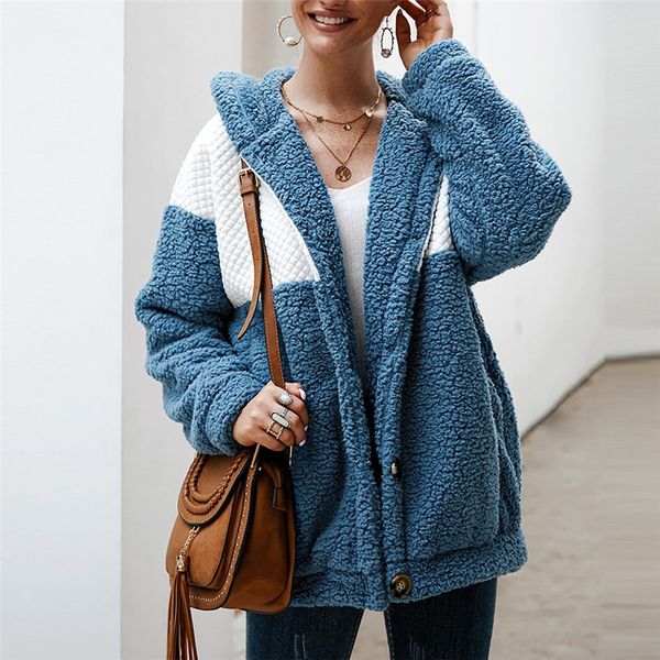 outwear women winter fashion hooded warm plush solid color stitching button cotton clothing female long sleeve 2019 new coat 70, Black
outwear women winter fashion hooded warm plush solid color stitching button cotton clothing female long sleeve 2019 new coat 70, Black