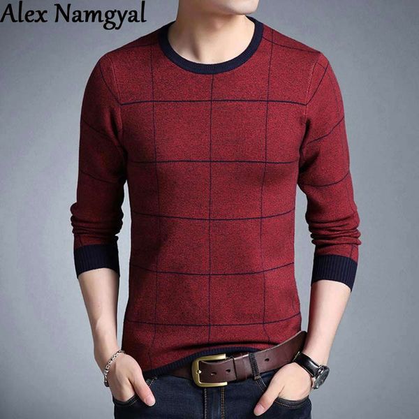 alexnamgyal new autumn winter men's sweater men's plaid thick sweater mens slim fit brand knitted pullovers and hjk45, White;black
alexnamgyal new autumn winter men's sweater men's plaid thick sweater mens slim fit brand knitted pullovers and hjk45, White;black