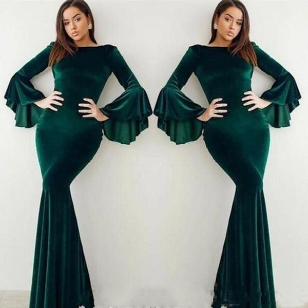 popular velvet dark green evening dresses flare long sleeves mermaid arabic celebrity gowns prom dresses plus size, Black;red
popular velvet dark green evening dresses flare long sleeves mermaid arabic celebrity gowns prom dresses plus size, Black;red