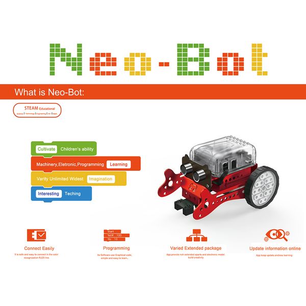 3-in-1 diy neo programming scratch intelligent obstacle avoidance car robot kit for kids toy model mini smart robot - green red
3-in-1 diy neo programming scratch intelligent obstacle avoidance car robot kit for kids toy model mini smart robot - green red