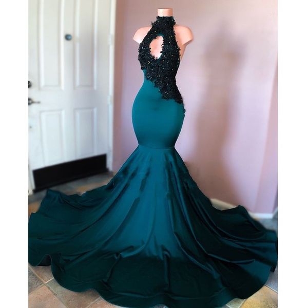 hunter green african prom dress evening gowns 2020 high neck black applique beaded unique designe mermaid formal dress homecomiing party, Black;red
hunter green african prom dress evening gowns 2020 high neck black applique beaded unique designe mermaid formal dress homecomiing party, Black;red