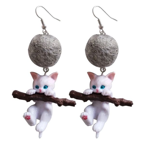 2019 funny resin branch cute cat kitten drop earrings fashion cartoon animal jewelry for women girls trendy accessories gift, Silver
2019 funny resin branch cute cat kitten drop earrings fashion cartoon animal jewelry for women girls trendy accessories gift, Silver