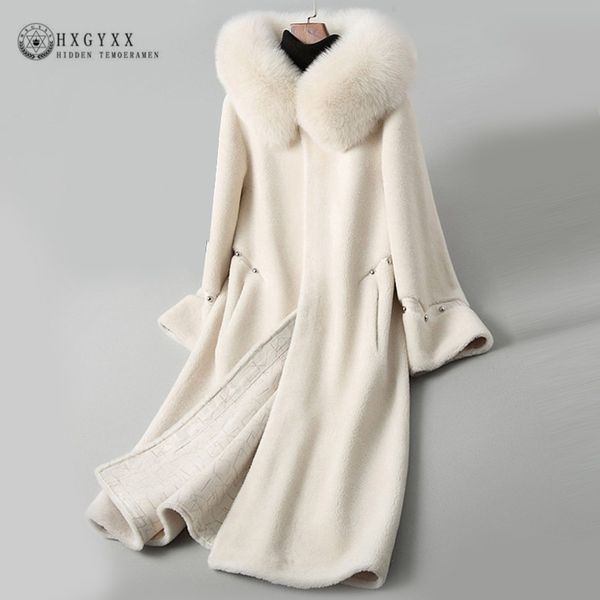 winter jacket sheepskin coat womens real fur parka female long slim fur collar hooded warm wool blend outerwear, Black
winter jacket sheepskin coat womens real fur parka female long slim fur collar hooded warm wool blend outerwear, Black