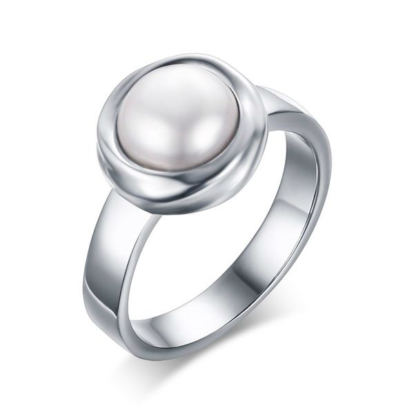 women single simulated pearl round wedding bands stainless steel ring fashion jewellery size 7-9 rc-279, Silver
women single simulated pearl round wedding bands stainless steel ring fashion jewellery size 7-9 rc-279, Silver