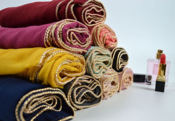 10pcs gold beading edges muslim scarf scarves women's islamic shawl plain color hijabs turban long shawl headscarf 180*75cm, Red
10pcs gold beading edges muslim scarf scarves women's islamic shawl plain color hijabs turban long shawl headscarf 180*75cm, Red