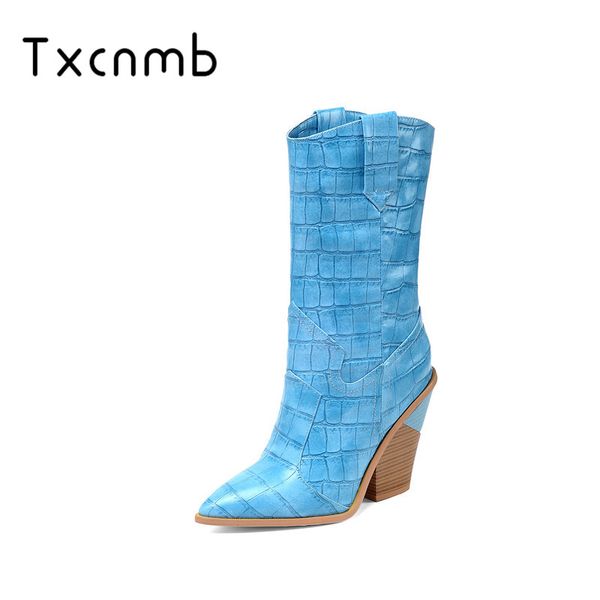 txcnmb 2019 genuine leather women mid calf boots high heels shoes woman fashion party office punk short boots motorcycle, Black
txcnmb 2019 genuine leather women mid calf boots high heels shoes woman fashion party office punk short boots motorcycle, Black