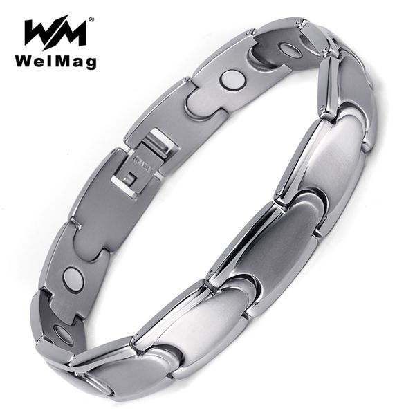 welmag healthy magnetic bracelets & bangles for men women trendy titanium bio energy magnetotherapy charm jewelry otb-294, Golden;silver
welmag healthy magnetic bracelets & bangles for men women trendy titanium bio energy magnetotherapy charm jewelry otb-294, Golden;silver