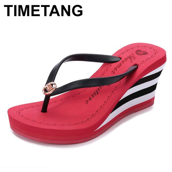 timetang summer platform women shoes beach sandals rhinestones sequins slope with flip flops breathable shiny wedges women, Black
timetang summer platform women shoes beach sandals rhinestones sequins slope with flip flops breathable shiny wedges women, Black